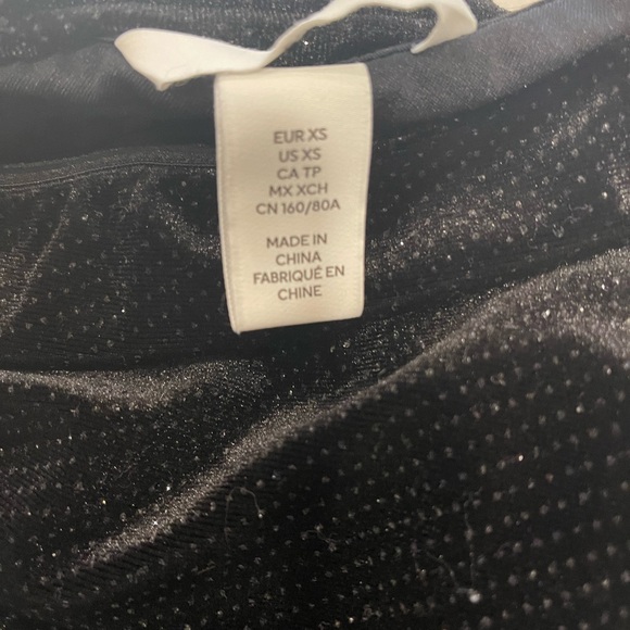 H&M Elegant Mini Little Black One-Shoulder Dress. Size -XS, length- 31 inch - Picture 2 of 3